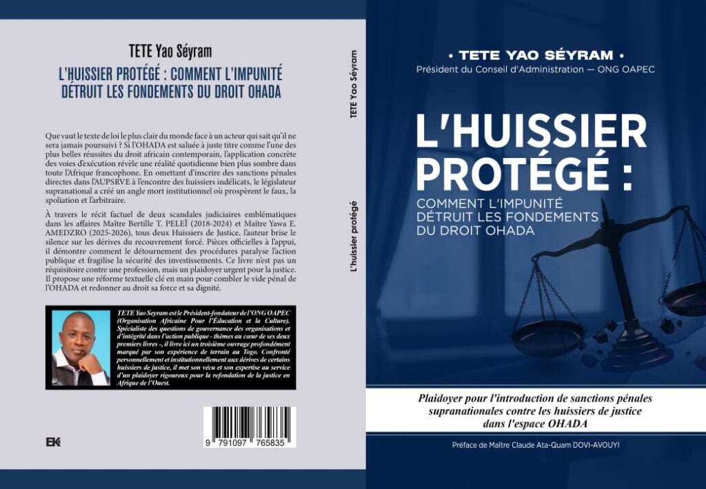 Portrait : Tete Yao Séyram, la plume togolaise qui bouscule le droit OHADA